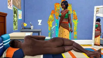 play Indische verwitwete Mutter geht in das Zimmer ihres jungfräulichen Stiefsohns, um zu sehen, ob sie fertig ist, aber sie findet ihn nackt in seinem Bett und dann wurde sie geil, als sie seinen Schwanz sah, und hatte zum ersten Mal Sex mit ihm | Desi-Mädchen-Masturbation